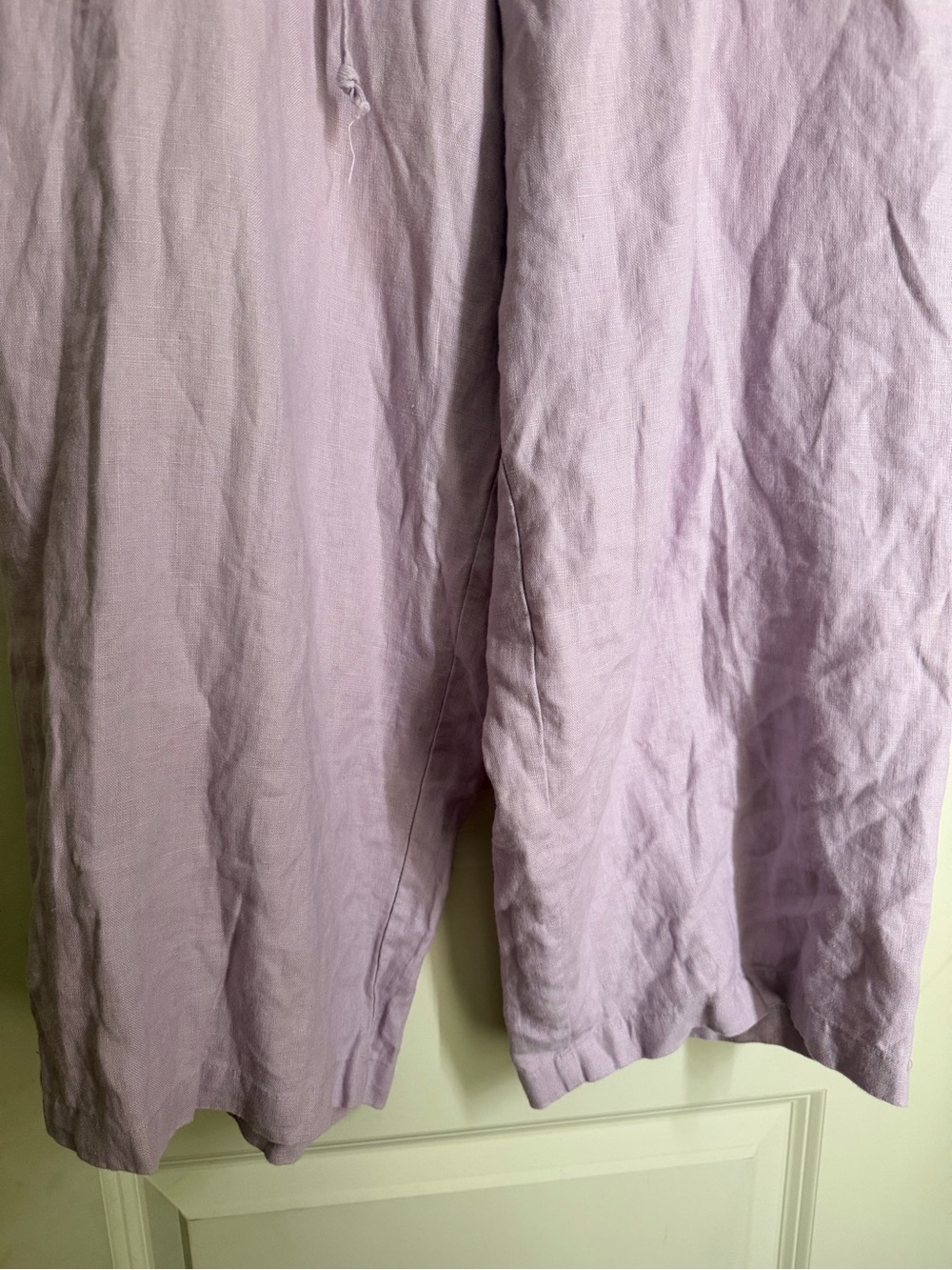 Chadwicks Women’s Sz 14 Cropped Linen Pants Elastic Waist Pockets casual boho - Picture 3 of 10